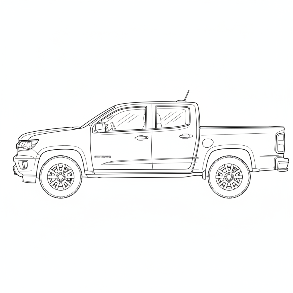 CHEVROLET Colorado coloring page preview