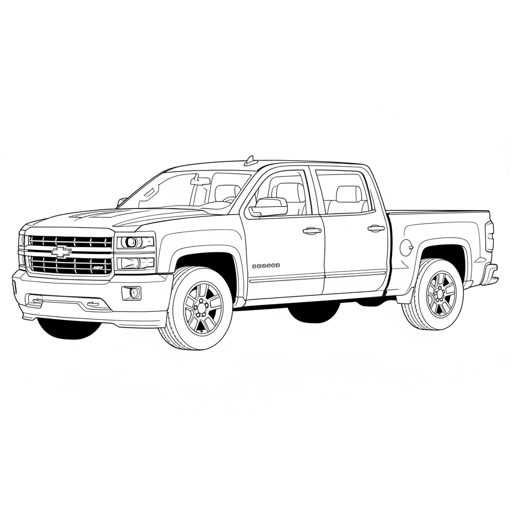 2015 CHEVROLET Silverado coloring page