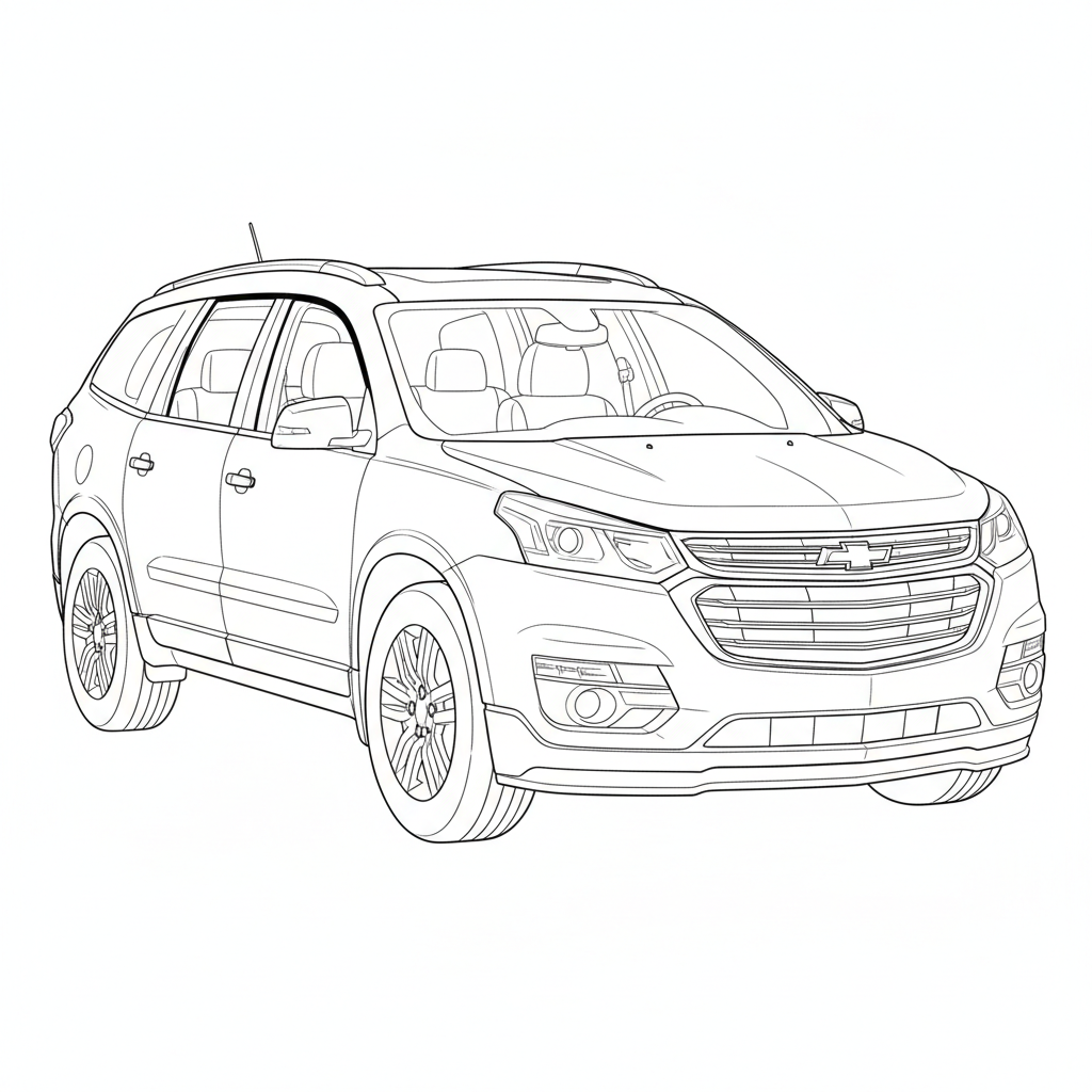 CHEVROLET Traverse coloring page preview