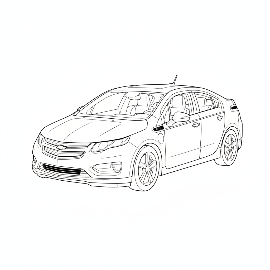 CHEVROLET Volt coloring page preview