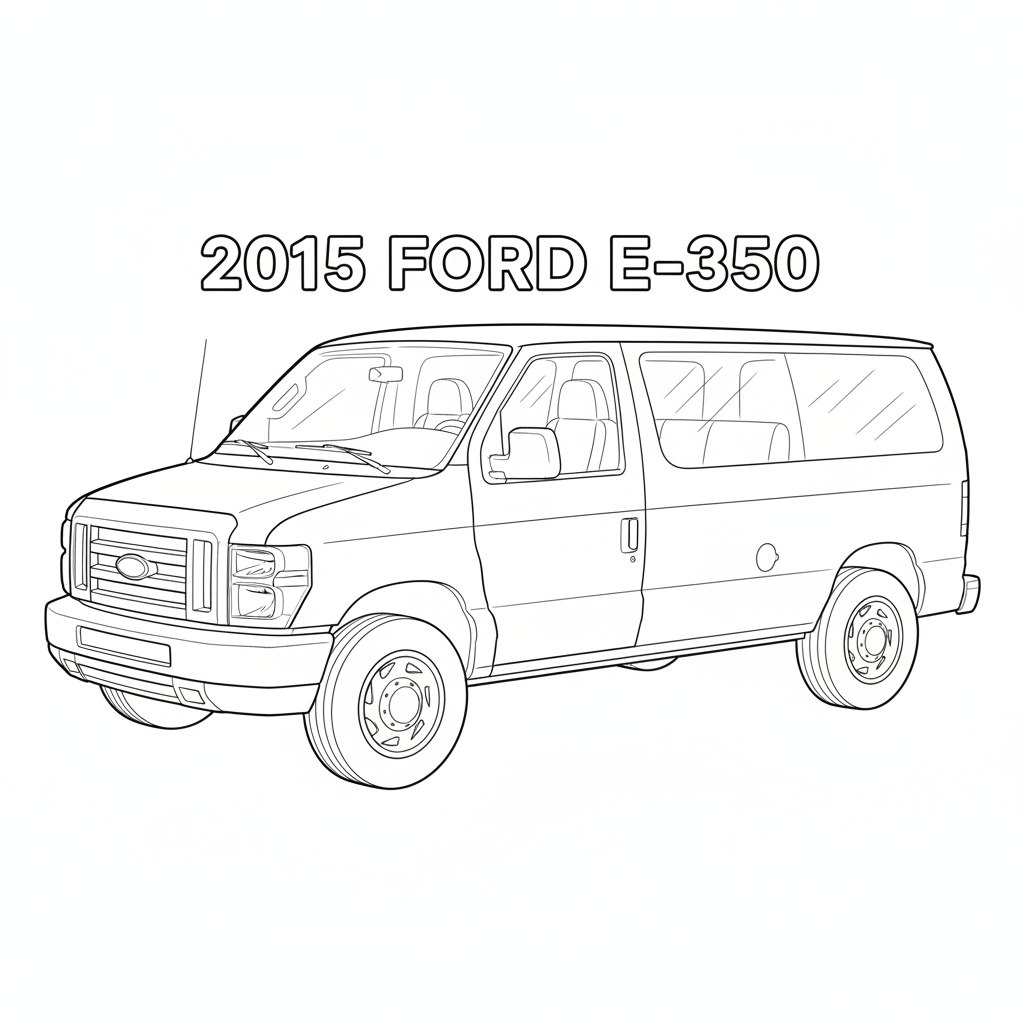 2015 FORD E-350 coloring page