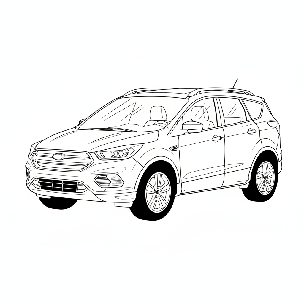 2015 FORD Escape coloring page