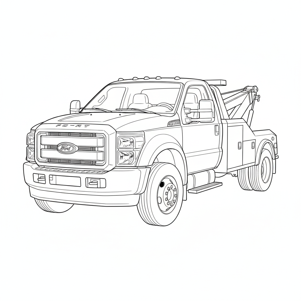 2015 FORD F-750 coloring page