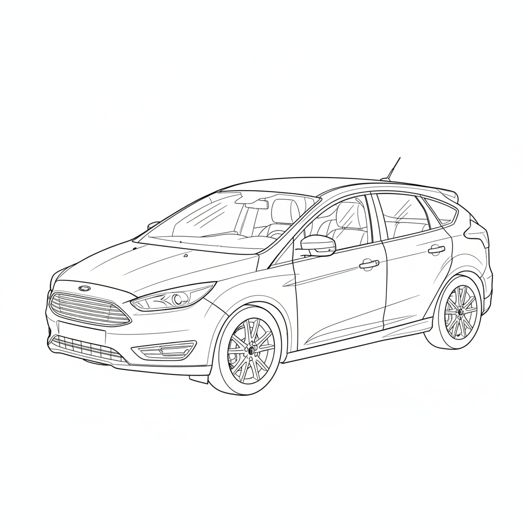 2015 FORD Focus coloring page