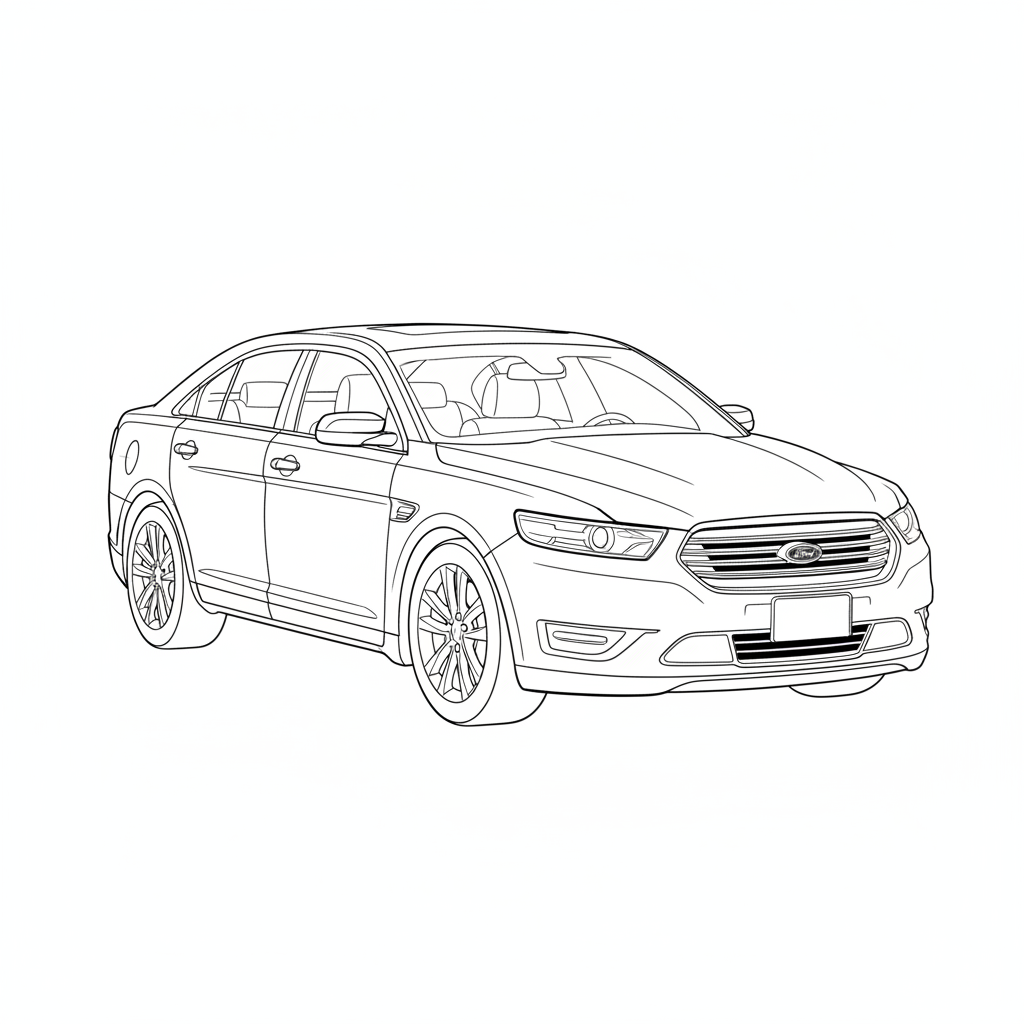 2015 FORD Taurus coloring page