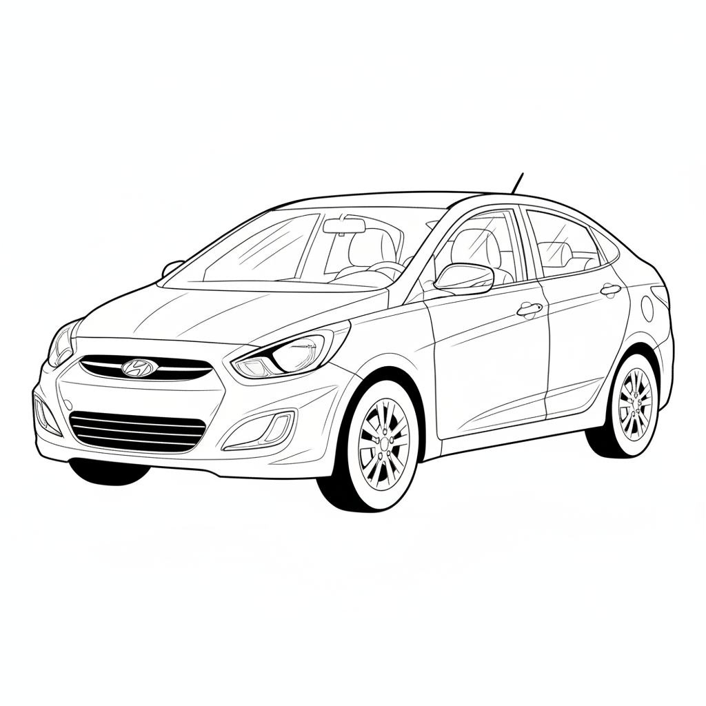 2015 HYUNDAI Accent coloring page