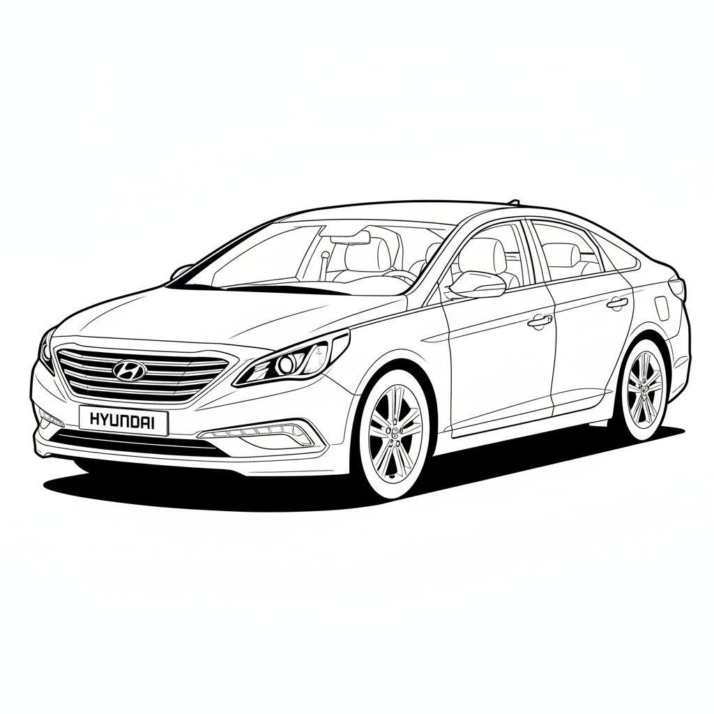 2015 HYUNDAI Sonata coloring page