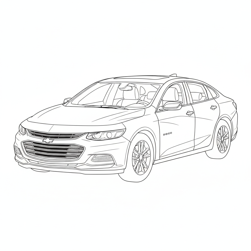 2016 CHEVROLET Malibu coloring page