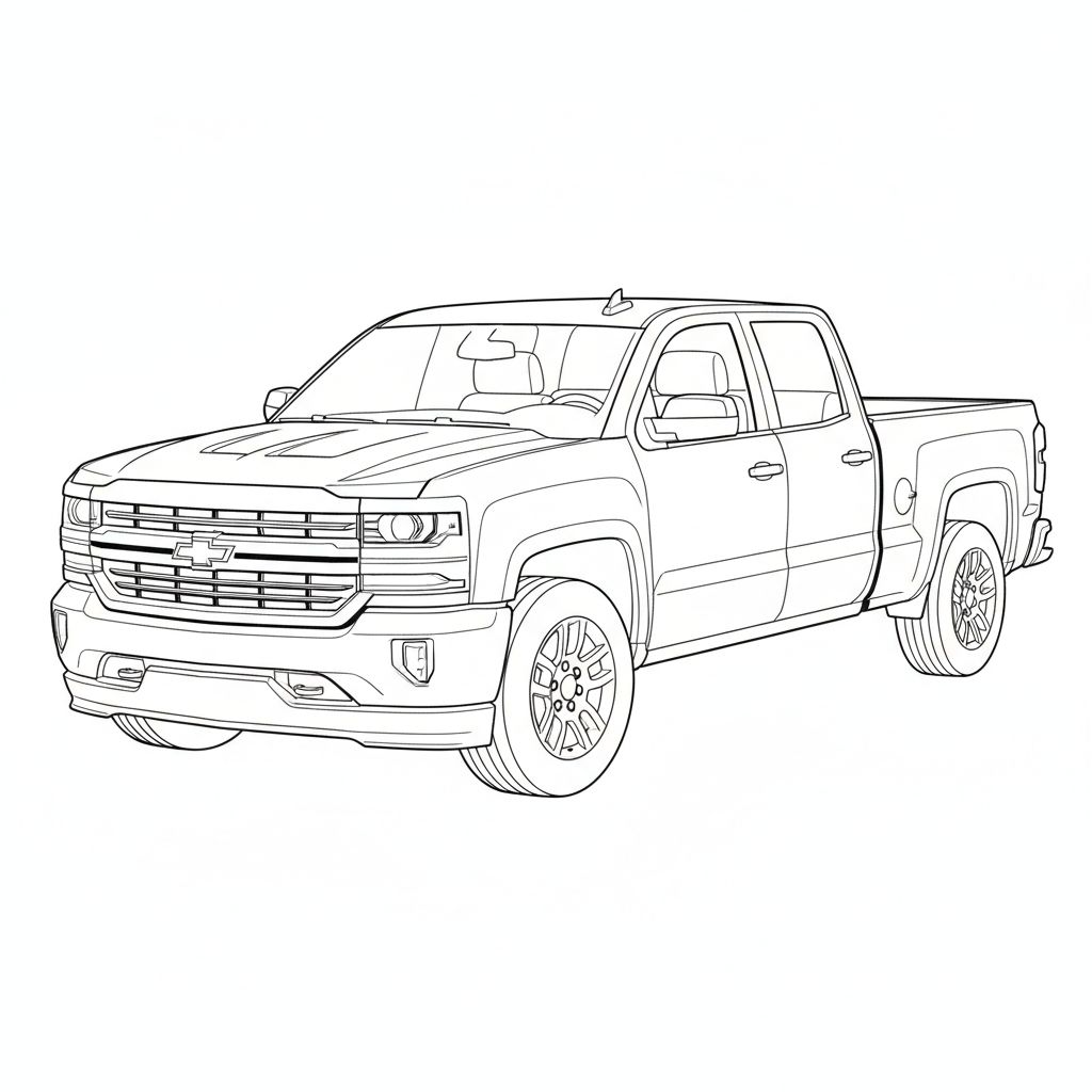 2016 CHEVROLET Silverado coloring page