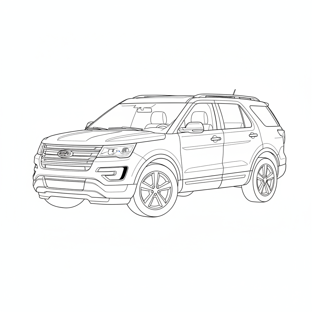 2016 FORD Explorer coloring page