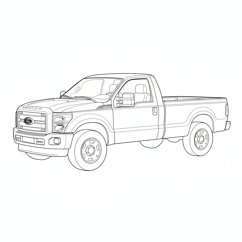 2016 FORD F-350 coloring page