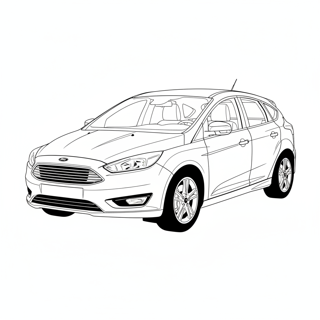 2016 FORD Focus coloring page