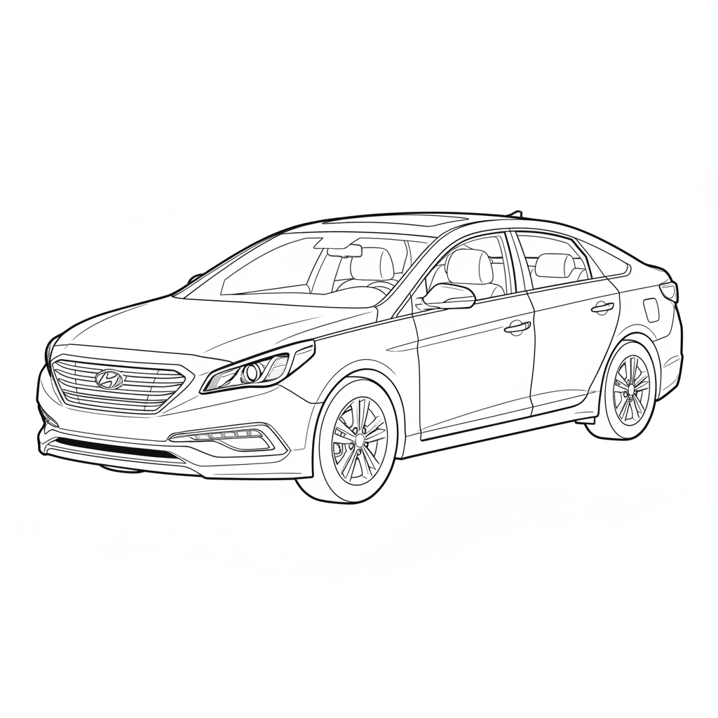 2016 HYUNDAI Sonata coloring page