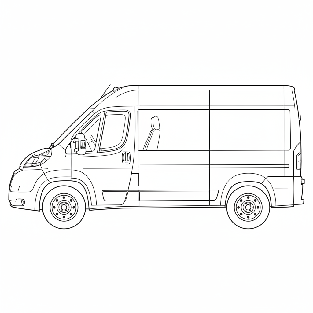 2016 ram ProMaster 1500 coloring page