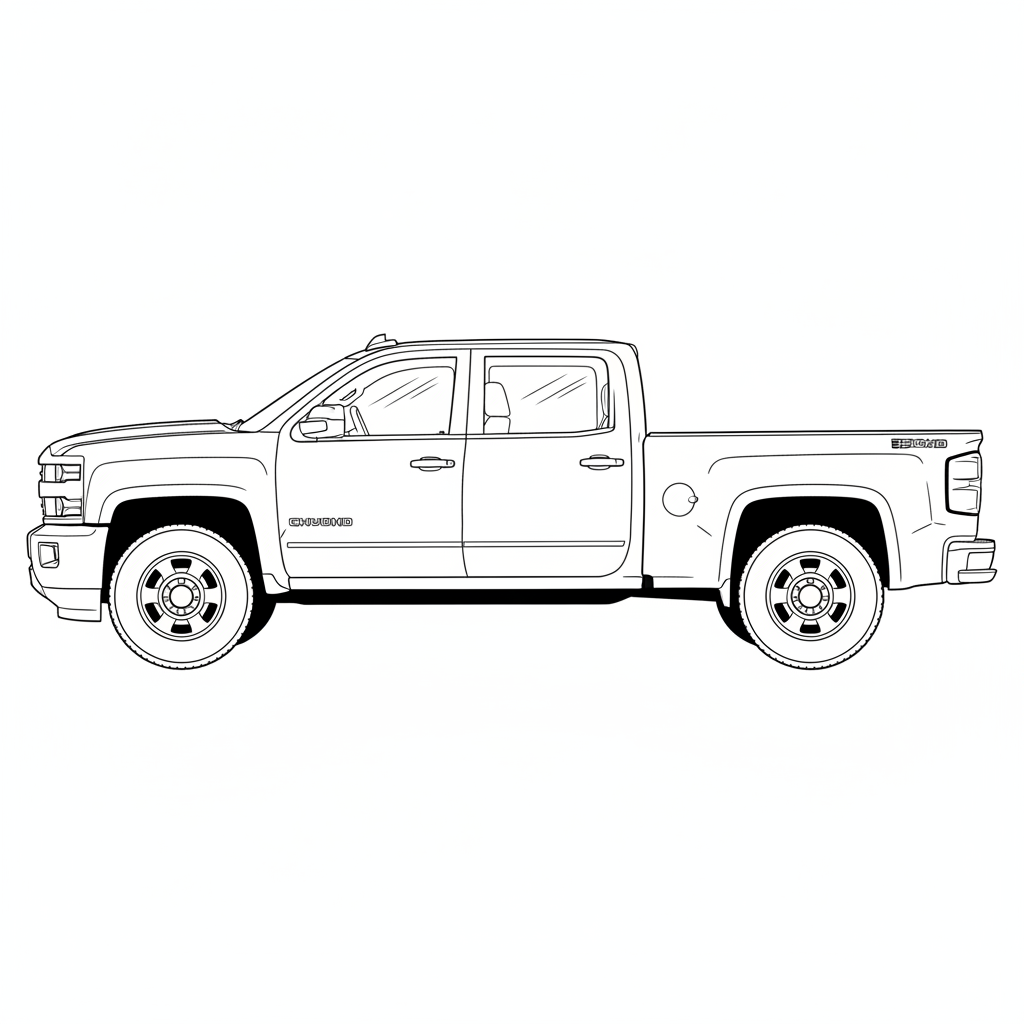 2017 CHEVROLET 3500HD coloring page