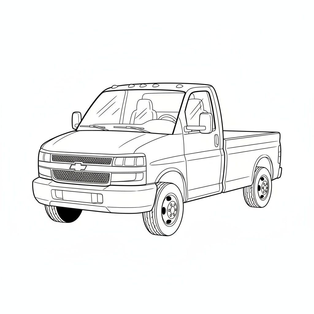 CHEVROLET 4500XD coloring page preview