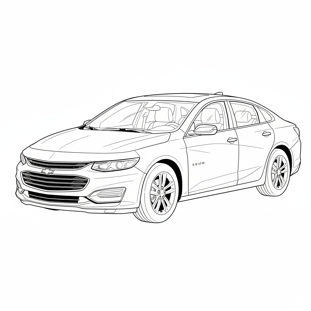 2017 CHEVROLET Malibu coloring page