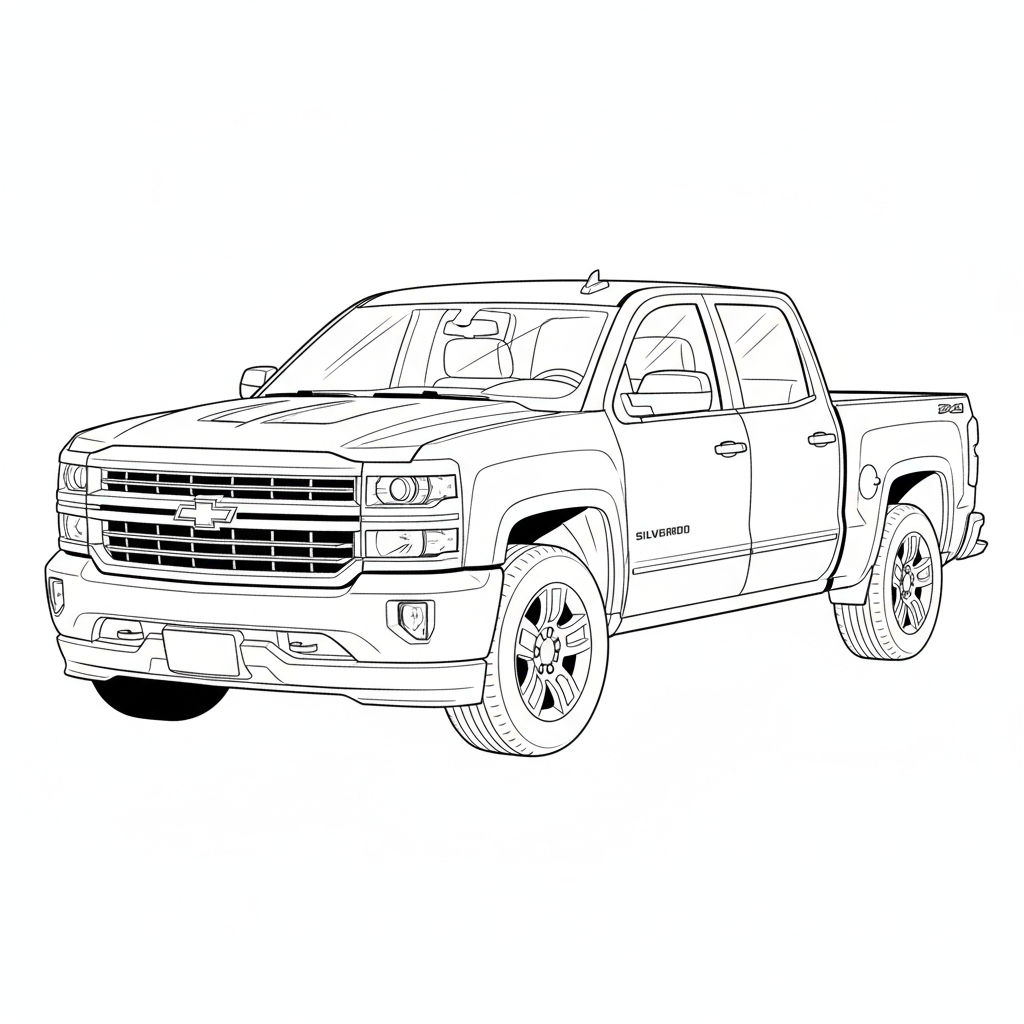 2017 CHEVROLET Silverado coloring page