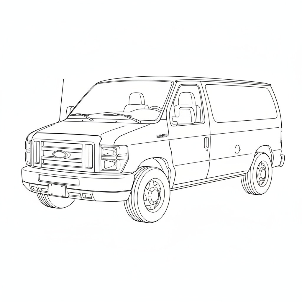 2017 FORD E-350 coloring page