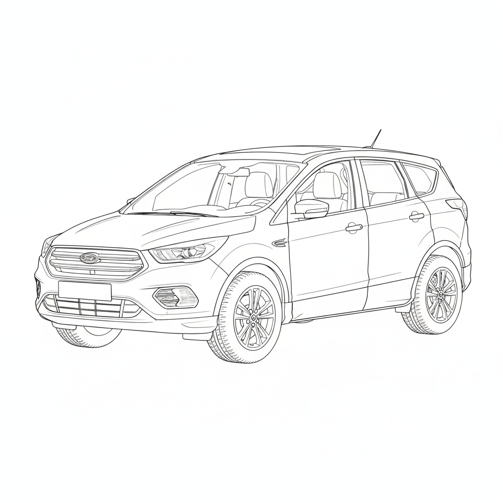 2017 FORD Escape coloring page
