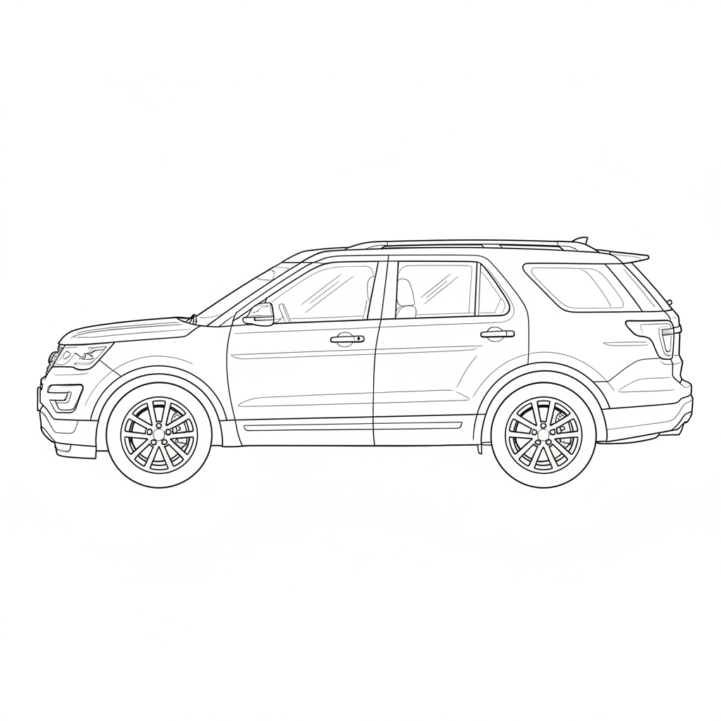 2017 FORD Explorer coloring page
