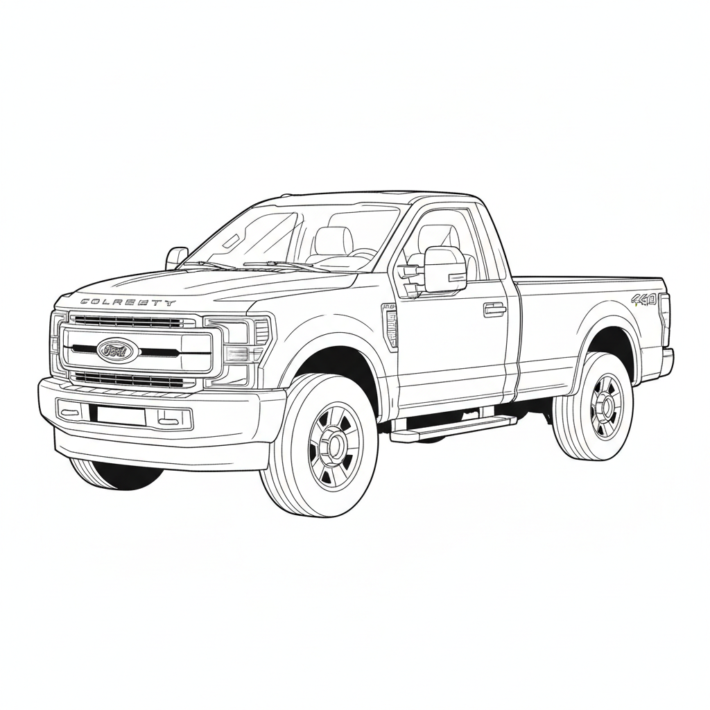 2017 FORD F-350 coloring page
