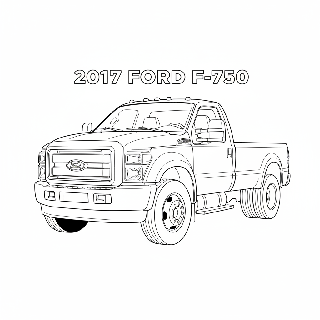 2017 FORD F-750 coloring page