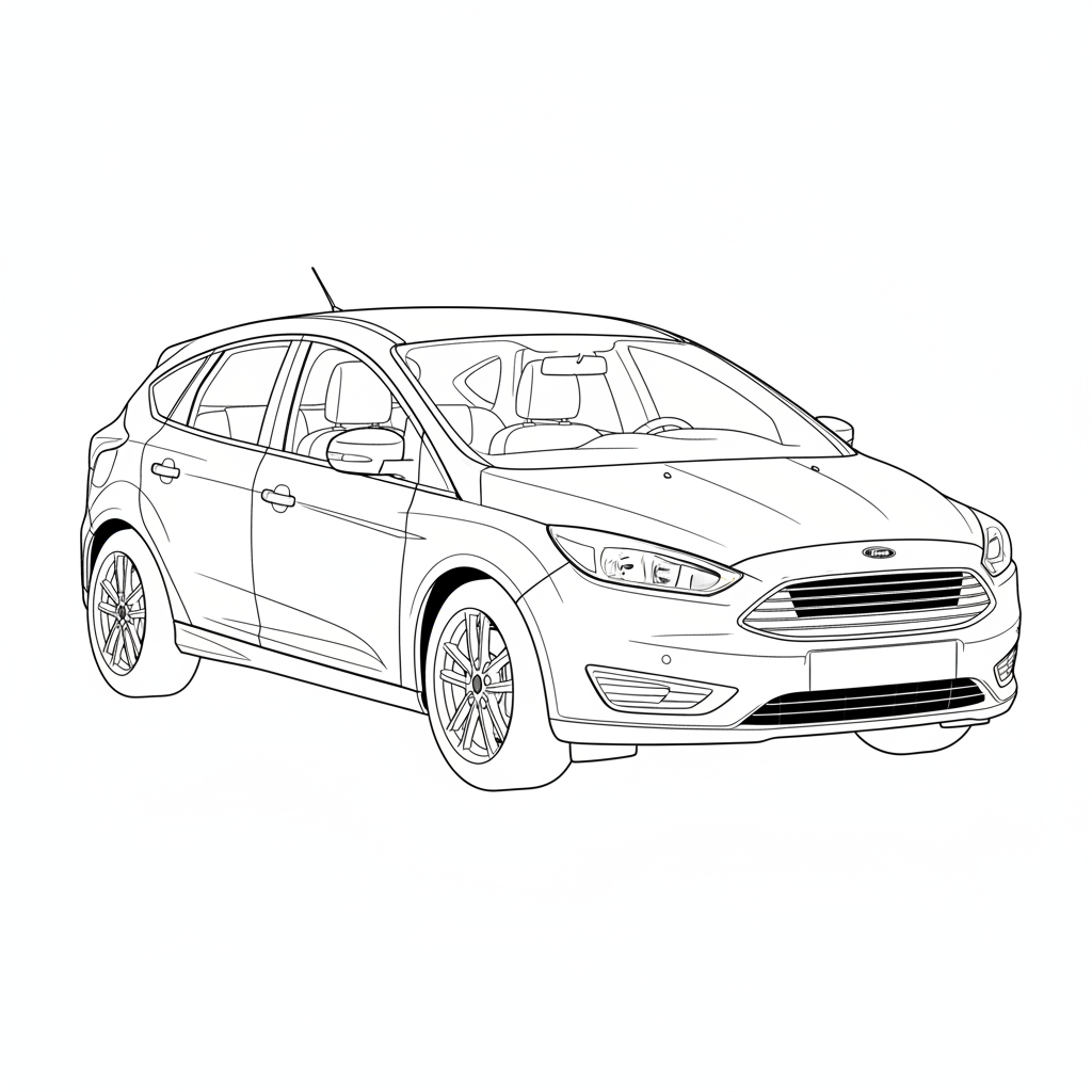 2017 FORD Focus coloring page