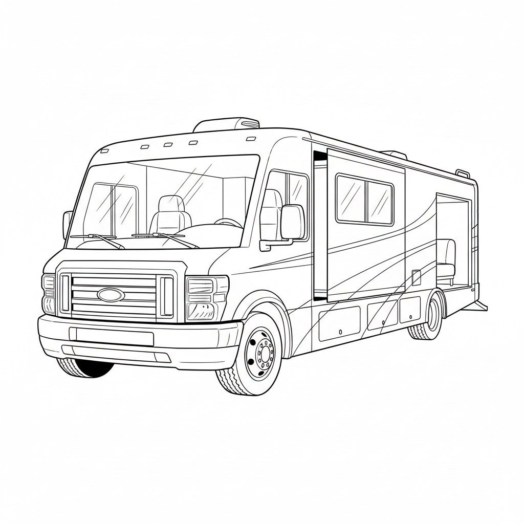 2017 FORD Motorhome Chassis coloring page