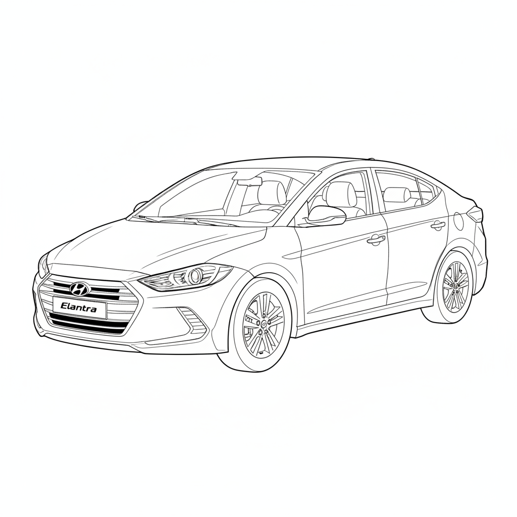 2017 HYUNDAI Elantra coloring page