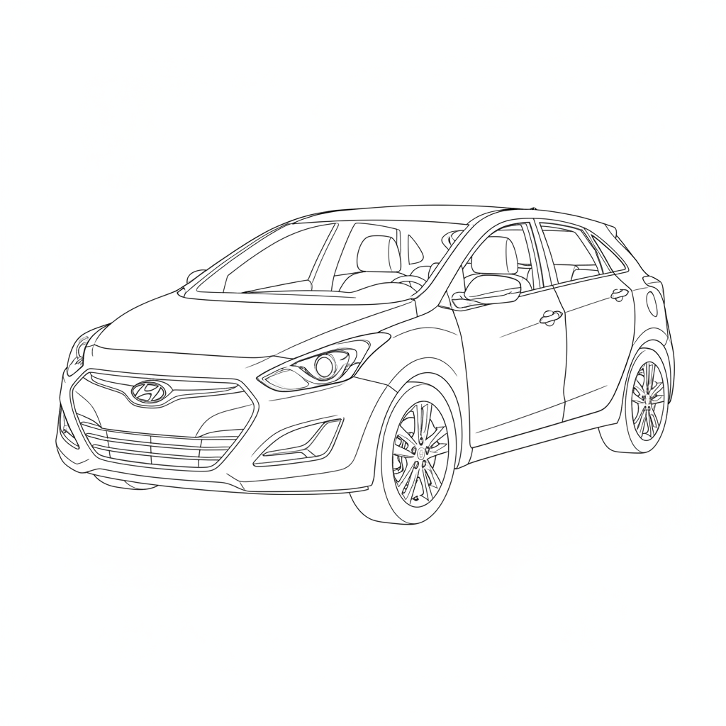 2017 HYUNDAI Elantra GT coloring page