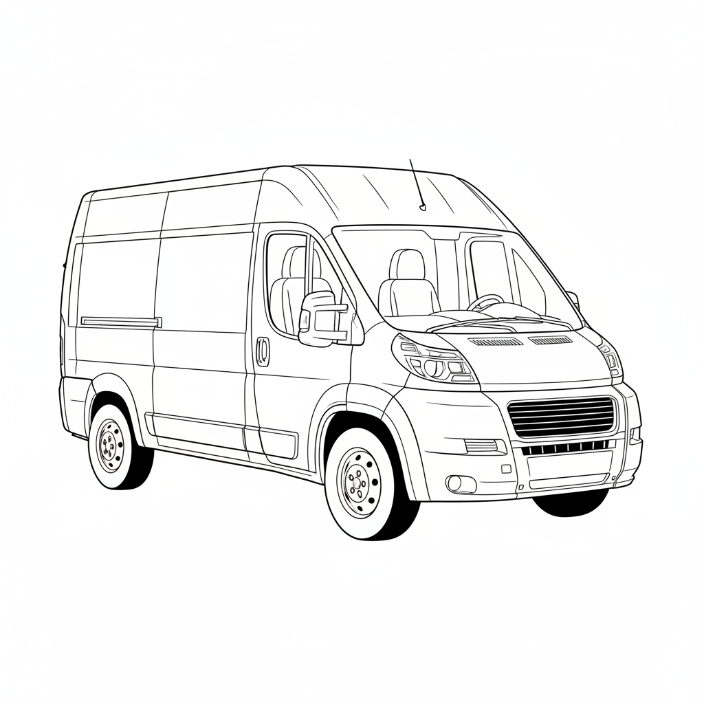 2017 ram ProMaster 1500 coloring page