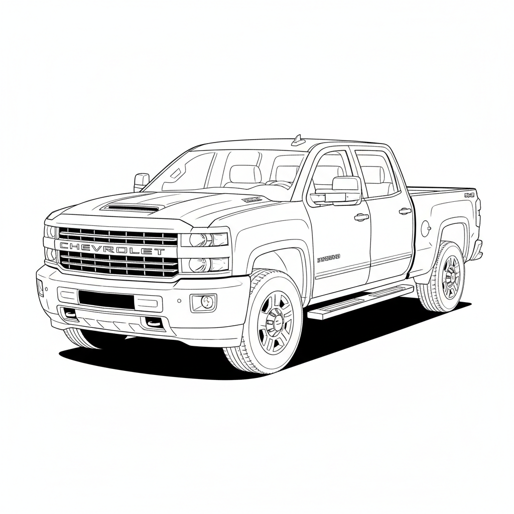 2018 CHEVROLET 3500HD coloring page