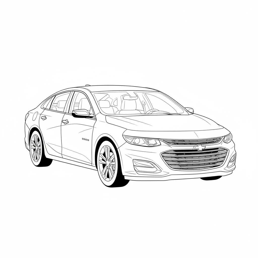 2018 CHEVROLET Malibu coloring page