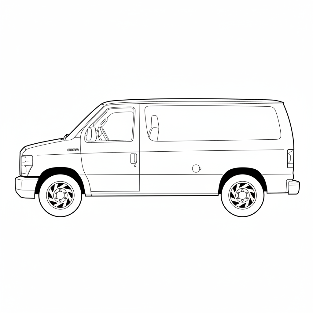 2018 FORD E-350 coloring page