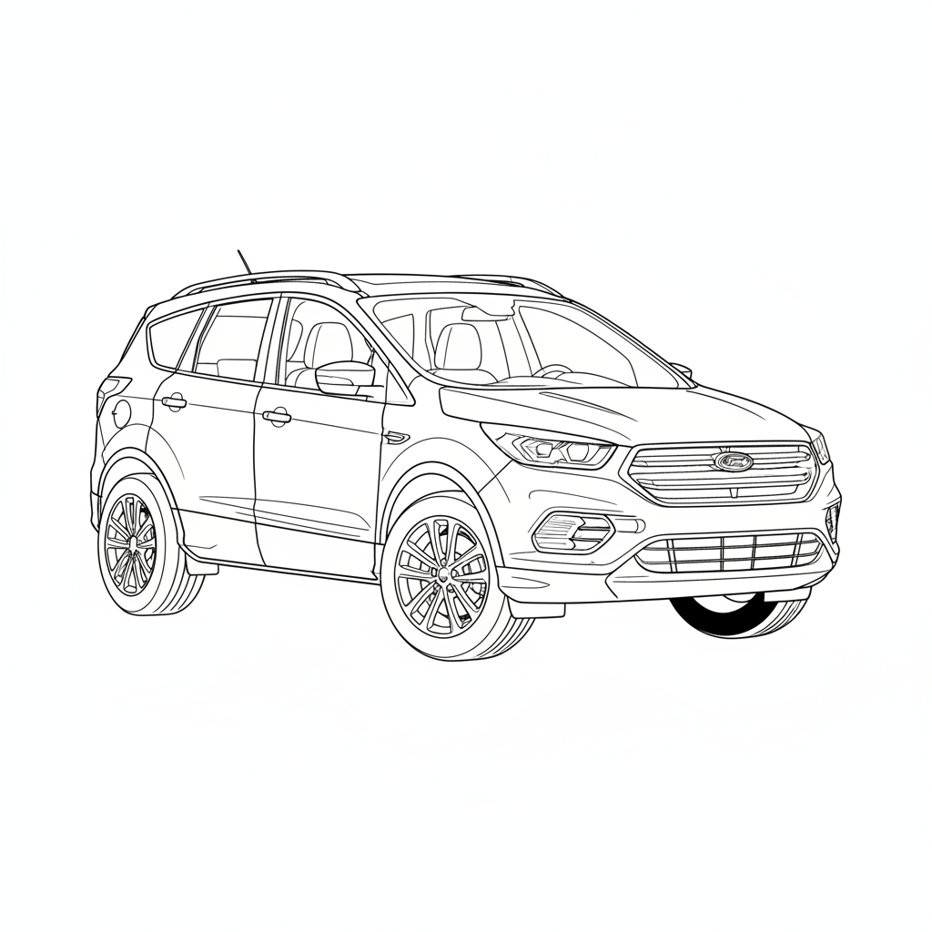 2018 FORD Escape coloring page