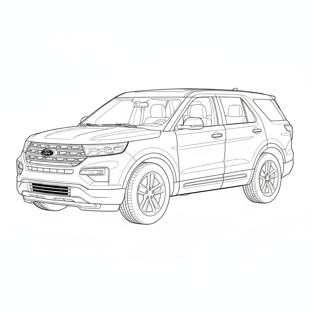 2018 FORD Explorer coloring page