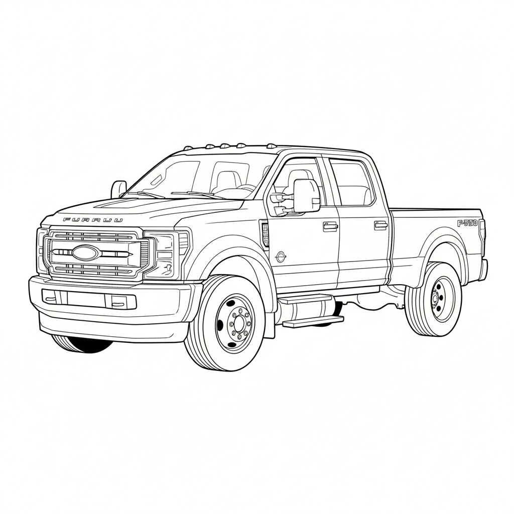 2018 FORD F-750 coloring page