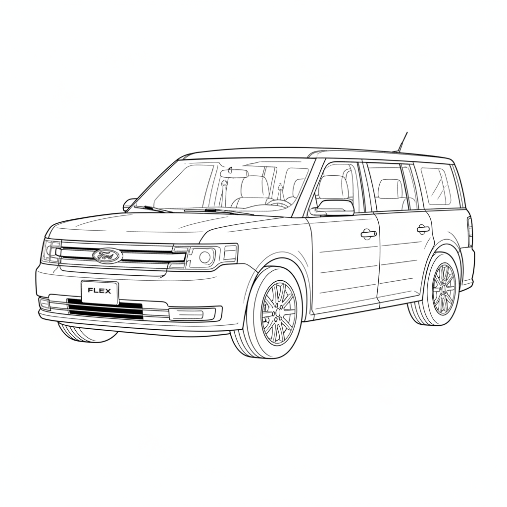2018 FORD Flex coloring page
