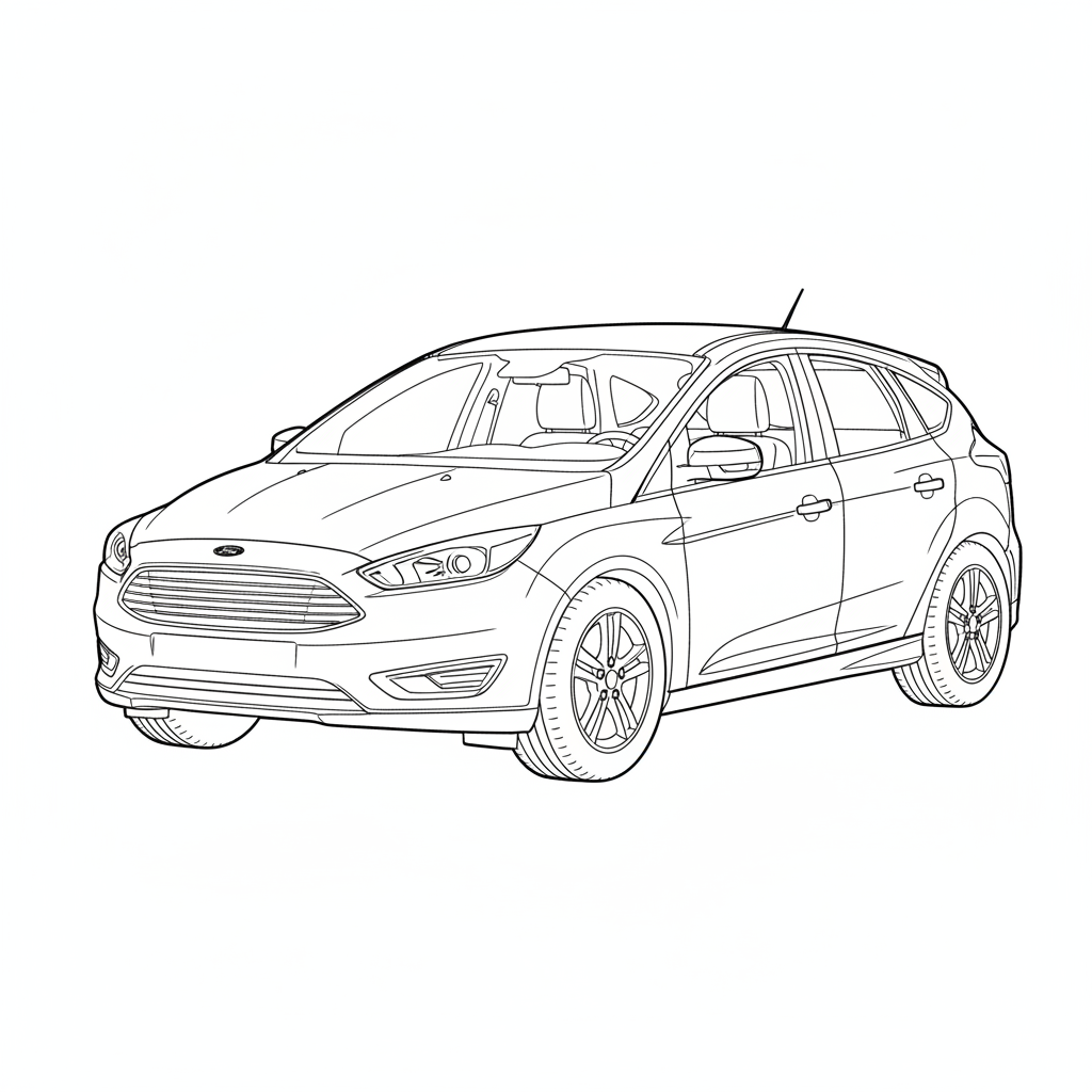 2018 FORD Focus coloring page