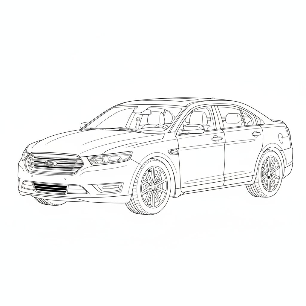 2018 FORD Taurus coloring page