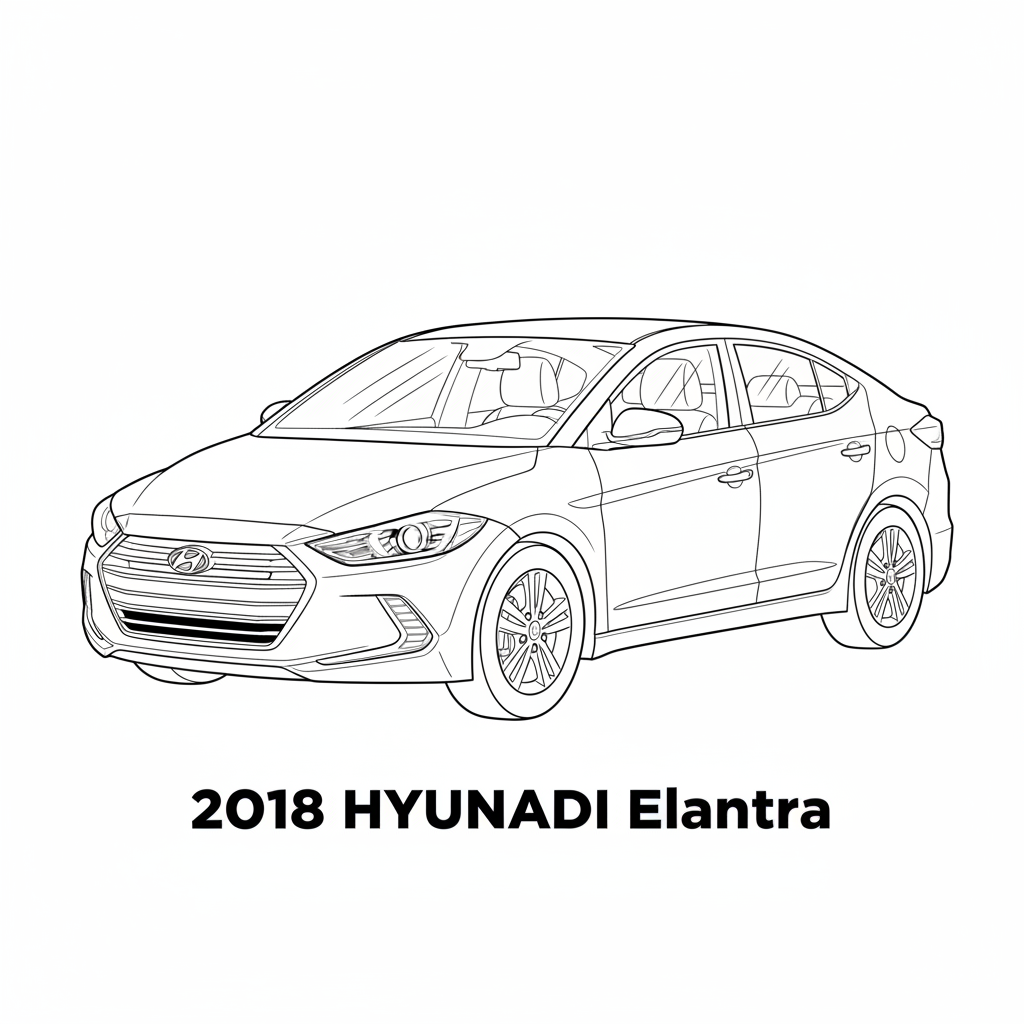 2018 HYUNDAI Elantra coloring page