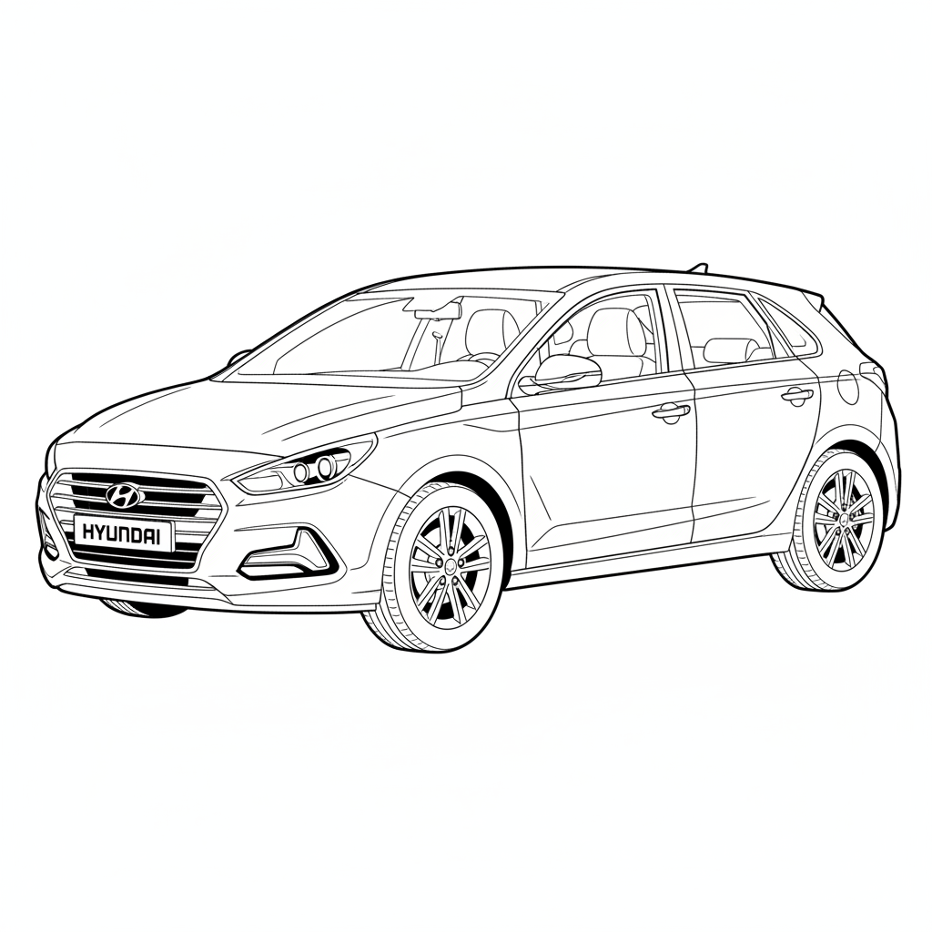 2018 HYUNDAI Elantra GT coloring page