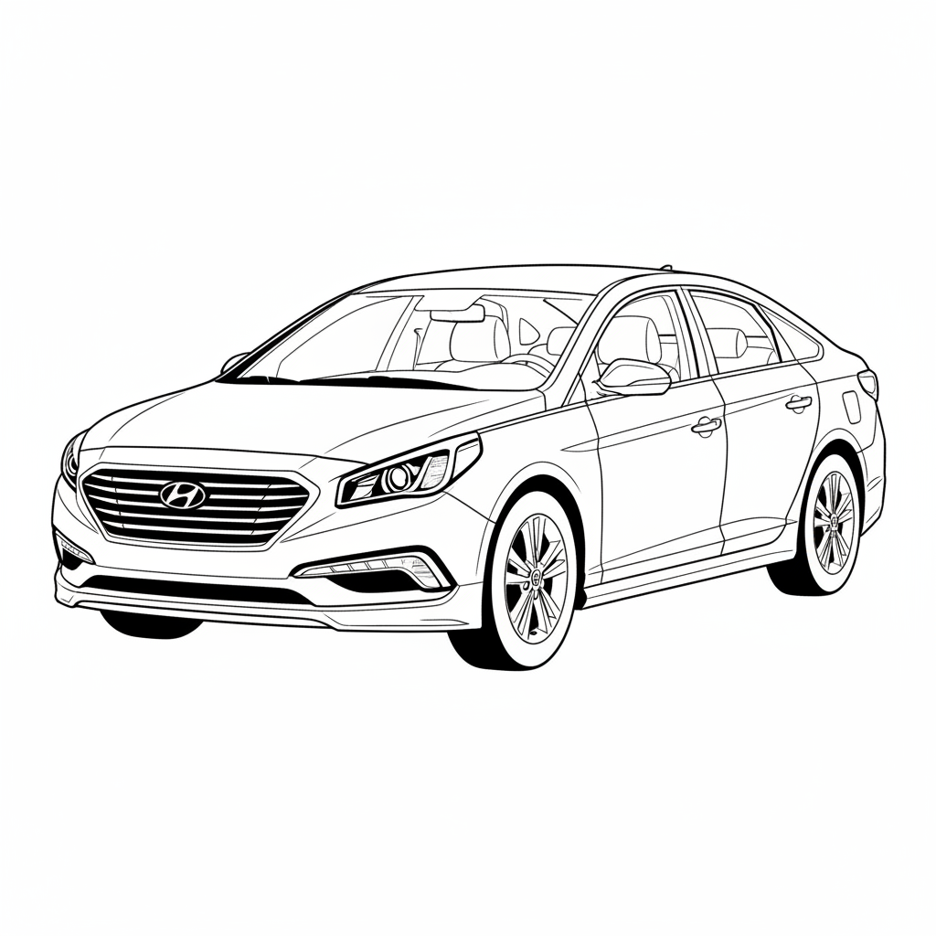 2018 HYUNDAI Sonata coloring page