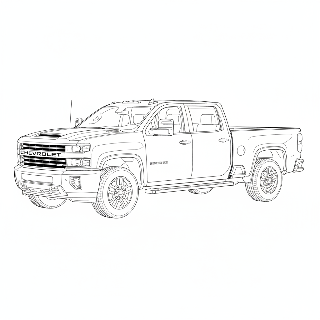 2019 CHEVROLET 3500HD coloring page