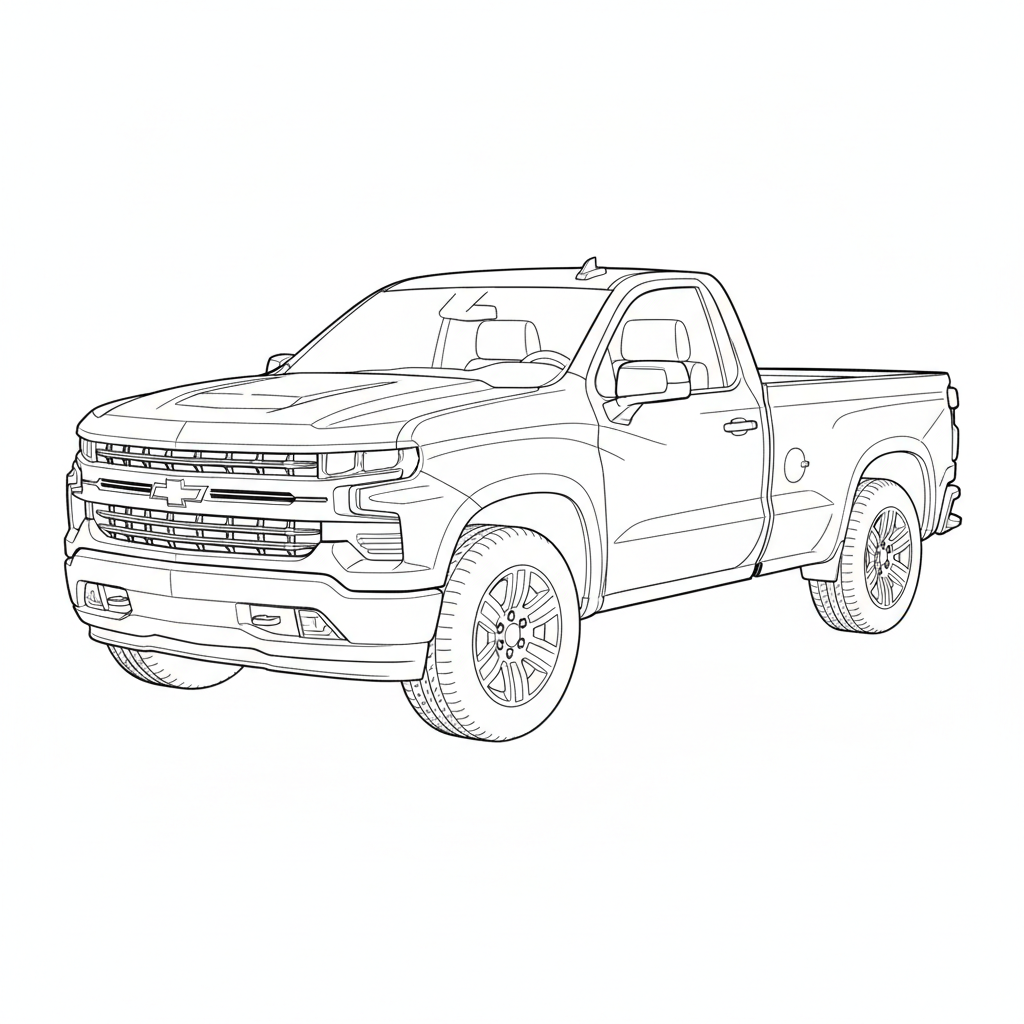 2019 CHEVROLET Silverado coloring page