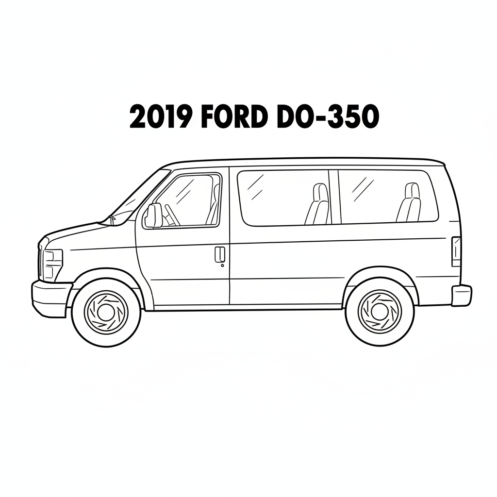 2019 FORD E-350 coloring page