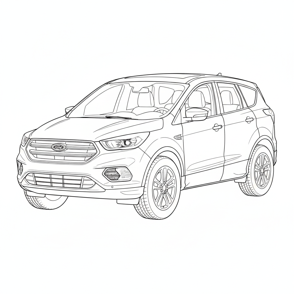 2019 FORD Escape coloring page