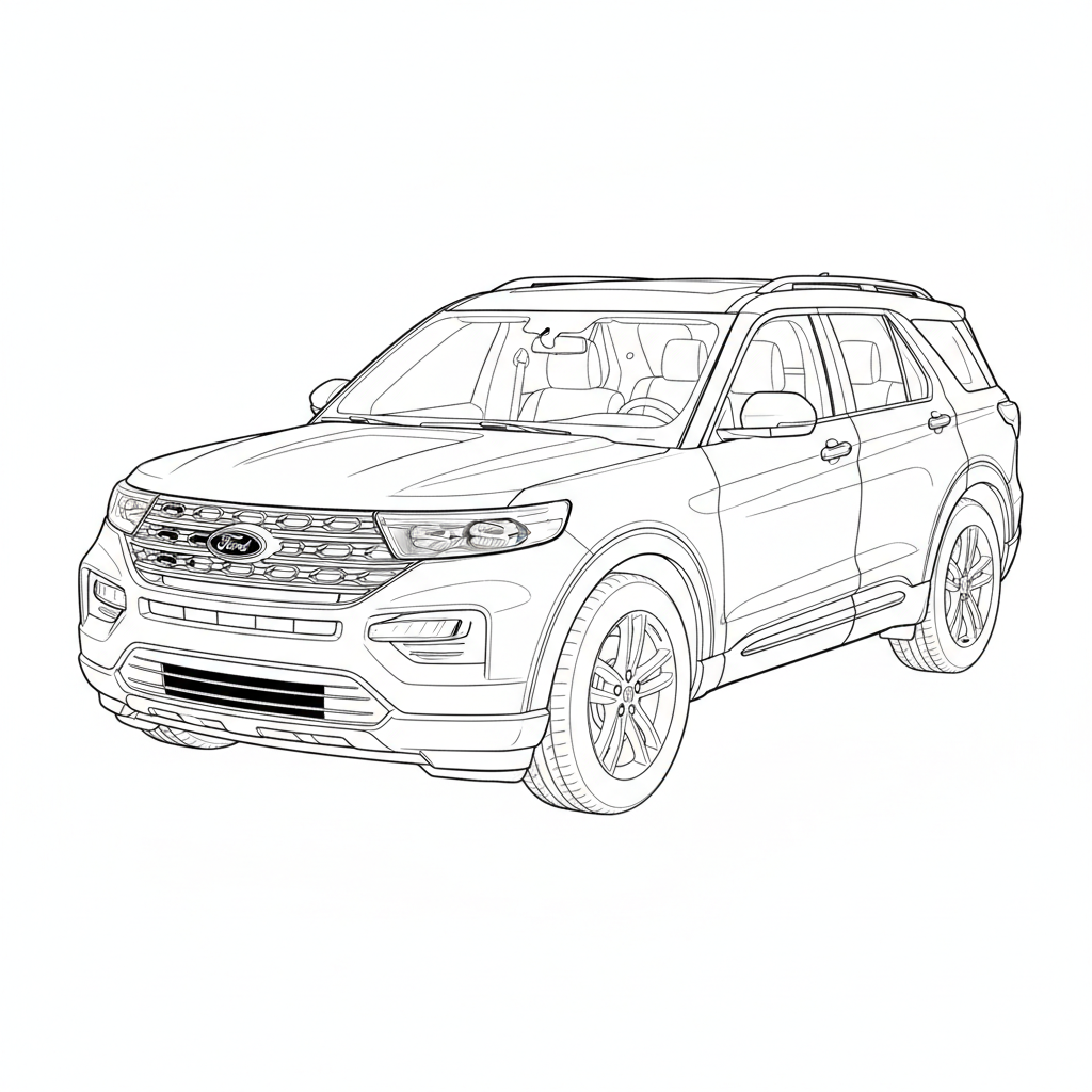 2019 FORD Explorer coloring page