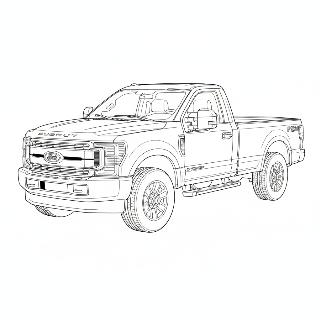 2019 FORD F-350 coloring page